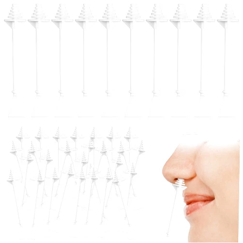 Bremorou Nose Waxing Sticks 100 Pcs Plastic Nasal Cleaning Applicators For Painless Nostril Ear And Eyebrow Hair Removal Nose Hair Wax Sticks Nose Wax Applicator Sticks For Nostrils Ears Face Cleaning
