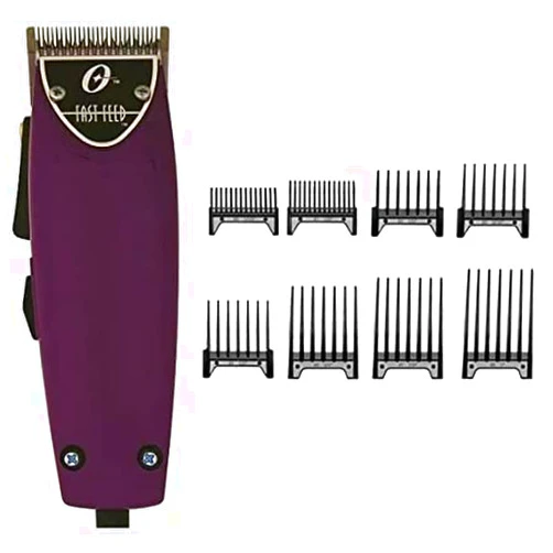 Generic Oster Fast Feed Limited Edition Purple Color Hair Adjustable Pro Clipper+8pc Combs