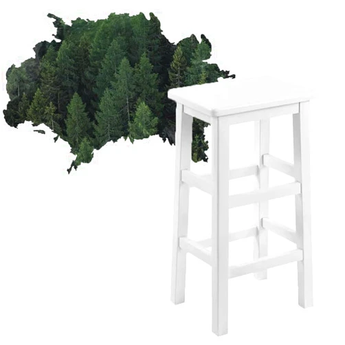 HCZION Kitchen Bar Stools Bamboo Counter Stools Rustic Bar Chair Breakfast Bar Stools with Footrest Farmhouse Barstools, Bar Stools for Home Kitchen Island (Color : White, Size : 60cm/23.6inch)
