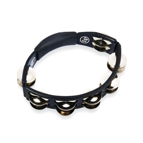 Latin Percussion LP150 Cyclops, Steel Jingles, Black, Hand Held Tambourine