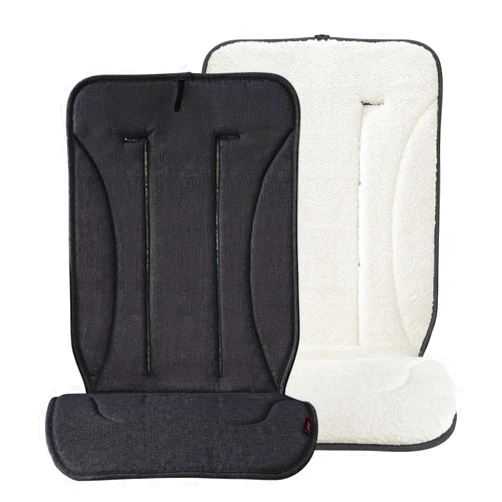 Momcozy Reversible Stroller Cushion | Universal Breathable Stroller Liner | Winter Warm Car Seat Liners | Crib Carriage Cushion Pad | Plush for Winter Use ＆Soft Fabric for All-Season Comfort