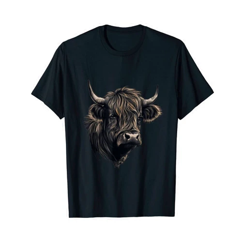Schottisches Hochlandrind Züchter Geschenkidee Kuh Scottish Highland Cow Highland Beef Gift Farmers T-Shirt