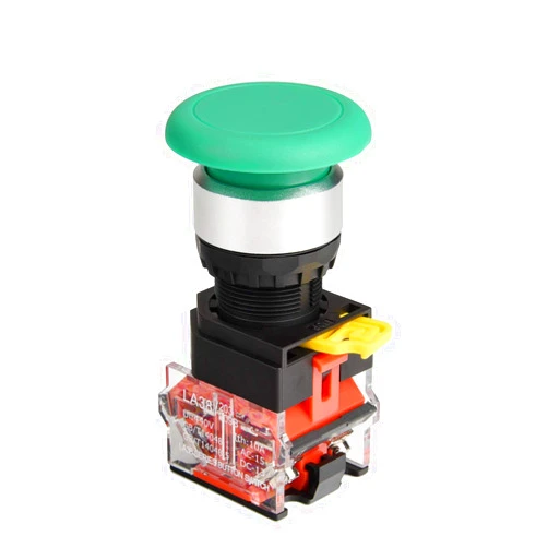 APIELE 22mm Momentary Mushroom Head Push Button Switch 1NO1NC 7/8'' Mouting Size (Green)