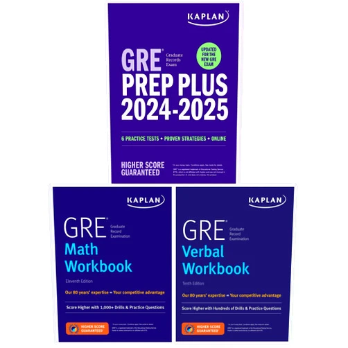 Kaplan Test Prep GRE Complete 2024-2025 - Updated for the New GRE: 3-Book Set Includes 6 Practice Tests + Live Class Sessions + 2500 Practice Questions (Kaplan Test Prep)