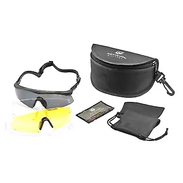 REVISION MILITARY Safety Glasses with Interchangeable Anti-Fog, Scratch-Resistant Lens