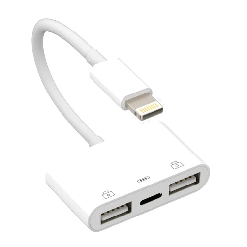 Aksenli Lightning to USB Adapter OTG Cable Connector for iPhone Apple Splitter 13 12 11 Mini Pro Max X Xs Ipad Male Converter and Charger Charge Female Port Camera Keyboard Mouse Adaptador para HUB Charging