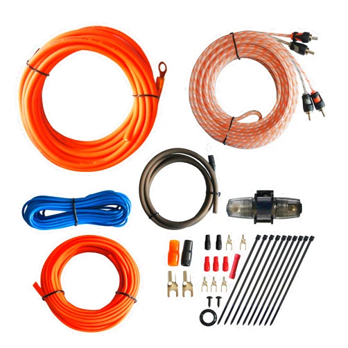 RonDexy RD Rock Direct True Spec 8 Gauge Car Audio Cable Amp Wiring Kit - 2 Channel CCA Power Cable Amplifier Install Wiring Kit with Tinned OFC RCA Cable