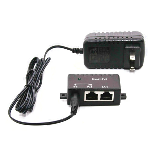 Poe Texas PoE Injector - Single Port Power Over Ethernet Passive PoE Adapter - 10/100/1000 Gigabit Data - Includes 48V 15W Power Supply - Wall Mounting Plug & Play for Home Office, VoIP Phone, WiFi AP