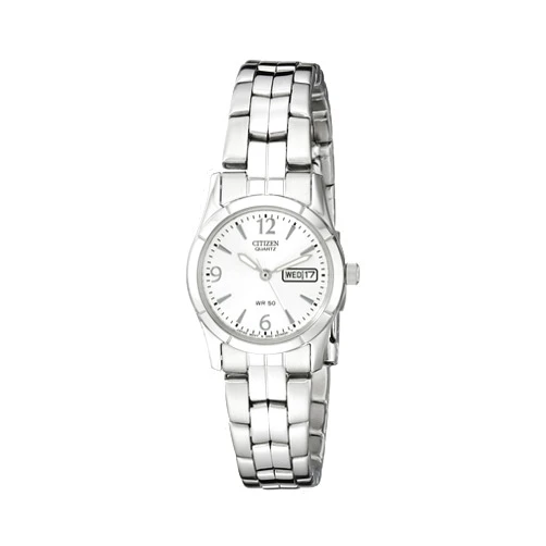Citizen Quartz Womens Watch, Stainless Steel, Classic, Silver-Tone (Model: EQ0540-57A)