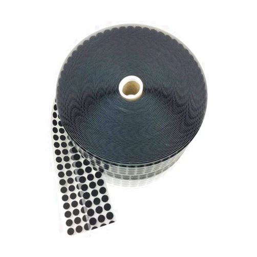 Alfatex® Brand Coins Black and White Hook & Loop 13mm - 1/2 Inch in Diameter (120 Pairs, Black)