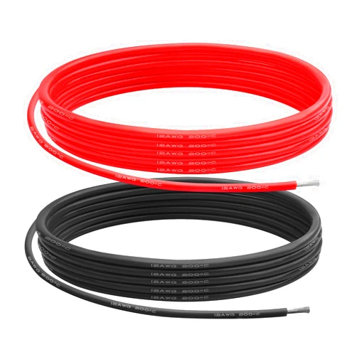 Beffkkip 12 AWG Gauge Silicone Wire Electrical Cable（10ft red &10ft Black） Soft & Flexible 0.08 mm Tinned Copper core High Temperature Resistant Silicone Wire for Arduino Projects, RC Cars, Boat, Drones etc.