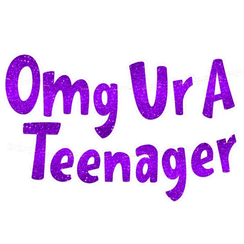 Sterling James Co. OMG Ur A Teenager Purple Glitter Banner - 13th Birthday Decorations, Favors and Supplies