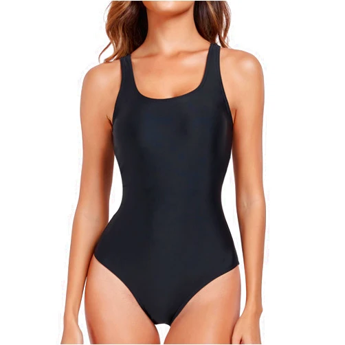Vevarble One Piece Swimsuit Women Scoop Open Back Athletic Training Fitness Swimwear Bathing Suits