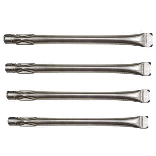 Adviace 17 inch Stainless Steel Grill Burner Tubes Replacement for Bakers and Chefs GR2039201-MM-00, ST1017-012939, GR2039201-BC-00, Members Mark Gas Grill, 4 Pack Pipe Burners for Sams, Uniflame, Grill Chef