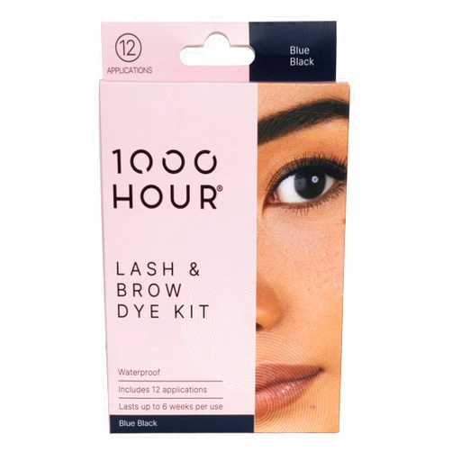 MaxRelief 1000 Hour Professional Formula Lash & Brow Kit - Defined Brows w/a Long-Lasting Formula with Eyebrow Mascara - Brow Gel for Stunning Brows that Last Up To 6 Weeks with 12 Applications - Blue Black