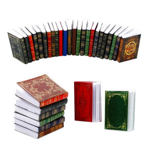 Molain Miniatures Dollhouse Books,24 Pcs 1:12 Scale Mini Books Dollhouse Accessories Books Model Decoration for Dollhouse Boys and Girls Play Entertainment Supplies