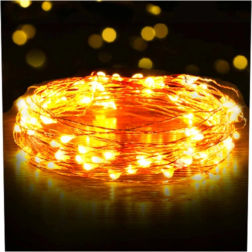 Ariceleo USB LED Fairy String Light, 1 Pack Copper Wire Fairy Lights for Indoor, Bedroom Festival Christmas Wedding Party Patio Decorative Window with USB Interface (16ft./5M,Warm White)