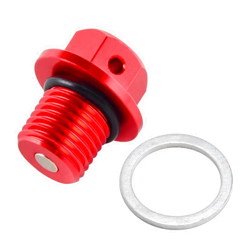 DOLOX Oil Cup Motorcycle M14xP1.5 Magnetic Oil Drain Plug Bolt for Yamaha YZF-R7 2022 (Color : Red)
