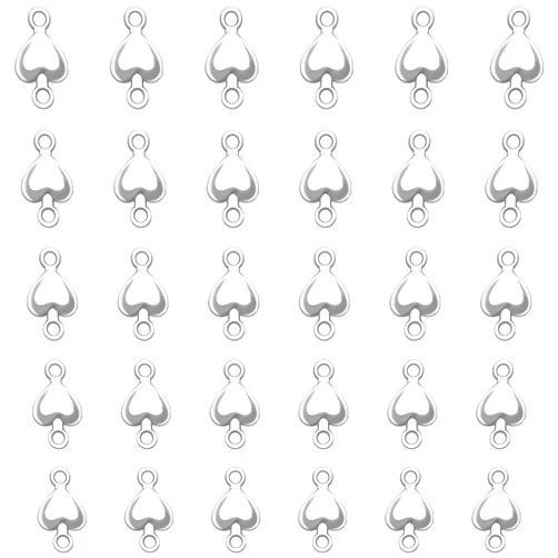 Weyuley 100pcs Antique Silver Plated Love Connector Link Charms Pendant DIY Bracelets Necklace Jewelry Making Craft Wholesale 15mmx9mm(A160)