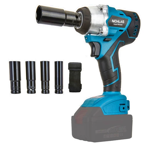 Nichilas Cordless Impact Wrench for MAKITA 18V BL Series Batteries, Brushless Motor Impact Wrench Driver with 2 IN 1 Work Head, 420Nm Torque (NO BATTERY)
