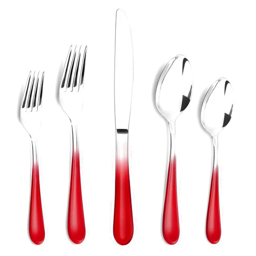BEGEEL Red Silverware Set for 4,20 Piece Stainless Steel Flatware Set,Mirror Polished Dinnerware Cutlery Set of 4,Reusable Utensil Set for Kitchen,Flatware Sets,Gradient Red Silverware,Dishwasher Safe