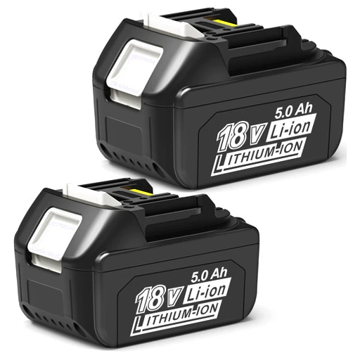 CHAUNVEN 5.0Ah 18V Battery Replacement for Makita 18V Battery Compatible with 18 Volt BL1850B BL1840B 1860B BL1830B BL1815B Battery 2 Packs