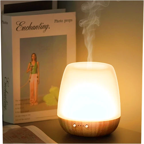 Onaboviva Glass Essential Oil Diffuser, 180ml Ultrasonic Aroma Diffusers for Essential Oil Large Room Diffuser, Auto-Off Timer Night Light for Gift Home Office Bedroom