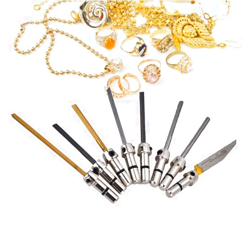 Nannday 8Pcs Engraving Cutting Bits Tools for Pneumatic Impact Jewelry Engraving Machine High Precision Cutting Bits