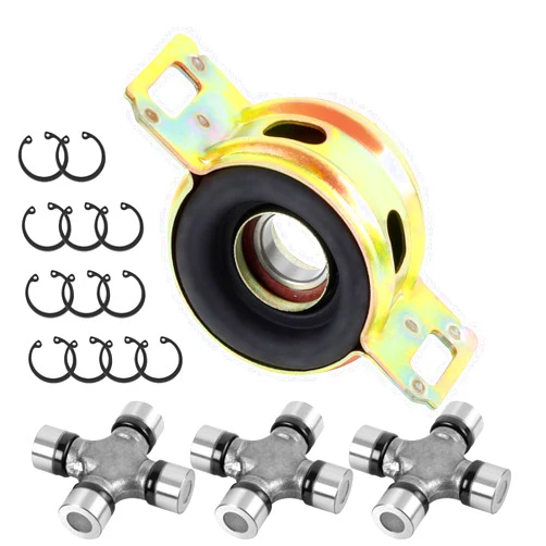 HPEVA 372300K040 Drive Shaft Center Support Bearing and 5-213X U-Joints Set Compatible with Toyota Tacoma 2005-2015 2WD 4WD Rear Driveline U-Joint Hanger Bearing Kit