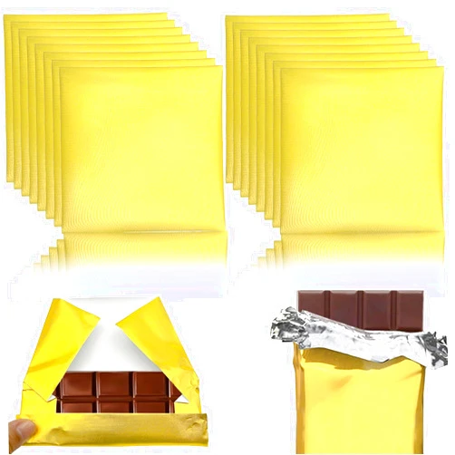Dxlang 200 Pcs Chocolate Candy Bar Wrappers with Thick Paper Packaging, 7.87