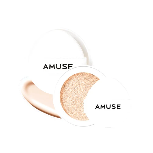 AMUSE SEOUL Ceramic Skin Perfector Cushion Foundation Refill (1.5 NATURAL REFILL) - Flawless Coverage, Semi Matte Glow, Long Lasting, Lightweight Satin Finish, Vegan, Korean Beauty Makeup (15g)