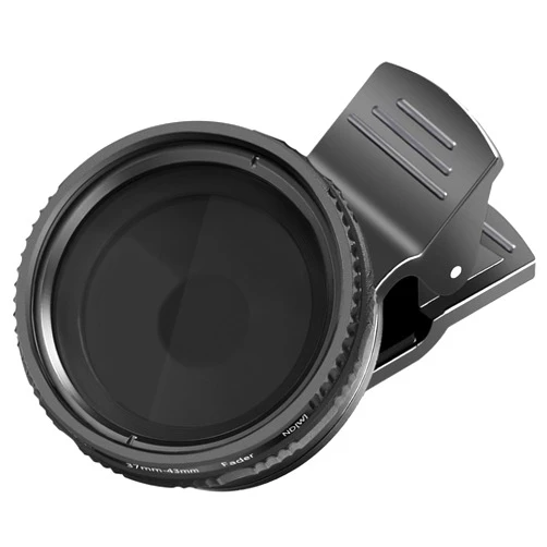 NEEWER 37mm Clip On ND2-ND400 Phone Lens ND Filter Kit: Adjustable Neutral Density Filter with Phone Clip Compatible with iPhone 14/14Pro/14Pro Max Samsung Android Smartphones iPad and More