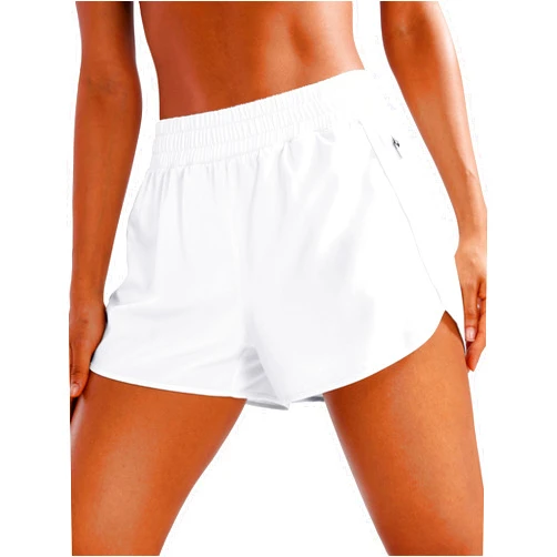 CRZ YOGA Womens High Waisted Running Shorts Mesh Liner 3'' Dolphin Quick Dry for Athletic Gym Track Workout with Zip Pocket