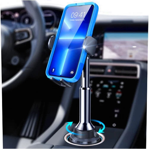 LISEN Cup Holder Car Phone Holder No Shaking Cup Phone Holder for Car Mount Rock Solid Car Phone Holder, Trucks, SUVs, Compatible with iPhone 16 15 14 13 Plus Pro Max Samsung S25 All 4-7''