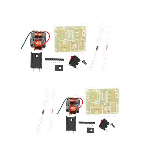 Comidox 15KV Boost High Voltage Generator High Frequency Transformer Inverter Arc Igniter Coil Module Disassembled Parts for DIY Use 2Sets(Include PCB Board)