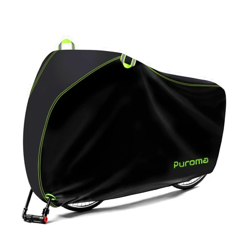 Puroma Bike Cover for 1/2/3 Bikes, 210D Waterproof Outdoor Storage Bicycle Covers Rain Sun UV Dust Wind Proof with Lock Hole for Mountain Road Electric Bike