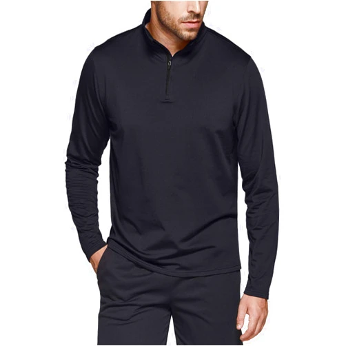 TSLA Men's Quarter Zip Thermal Pullover Shirts, Winter Fleece Lined Lightweight Running Sweatshirt