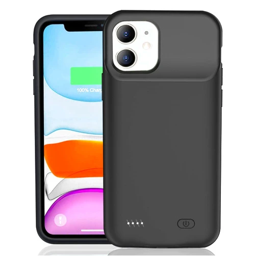 KCKEBLM Battery Case for iPhone 11, Enhanced 7000mAh Ultra-Slim Rechargeable Portable Protective Charging Case Extended Battery Pack Compatible with iPhone 11 (6.1 inch) Charger Case (Black)