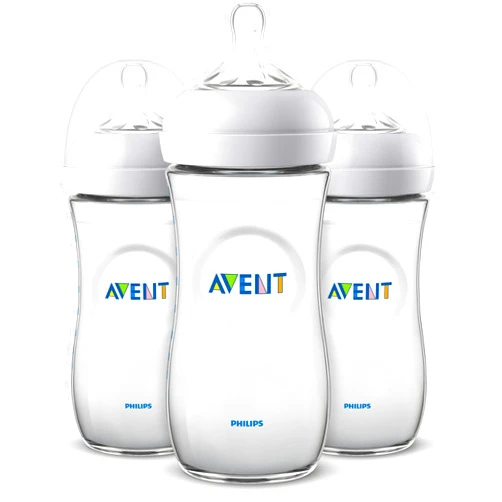 AVENT Philips Avent SCF016/37 Natural Baby Bottle, Clear, 11oz, 3pk
