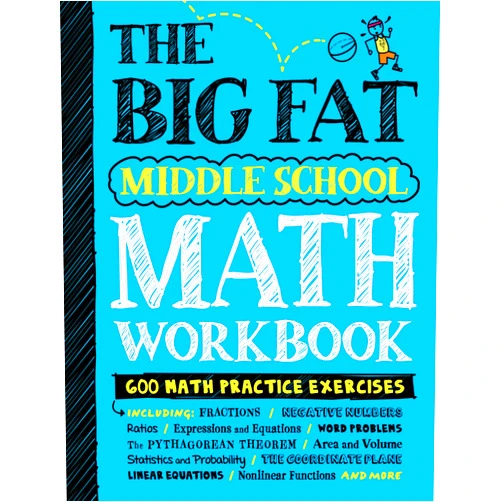 Workman Publishing,Editors of Brain Quest The Big Fat Middle School Math Workbook: 600 Math Practice Exercises (Big Fat Notebooks)