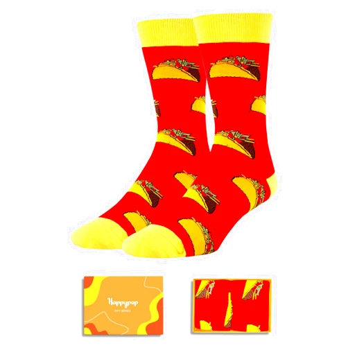 HAPPYPOP Mens Taco Socks, Funny Taco Gifts For Taco Lovers, Mexican Dad Food Gifts, Taco Tuesday