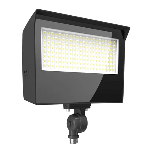 RAB Lighting RAB X22 4-Way Adjustable Dusk to Dawn LED Flood Light, 3000K/4000K/5000K Selectable, 50W/60W/70W/80W Adjustable, 55/75/90 Beam Adjustable, 0-10V Dim, 120-277 Volt, Knuckle & Yoke