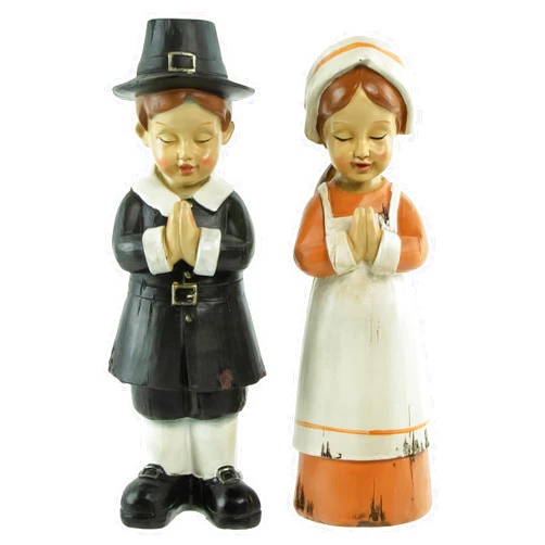 Northlight Set of 2 Pilgrim Children Praying Fall Decoration - 9.25