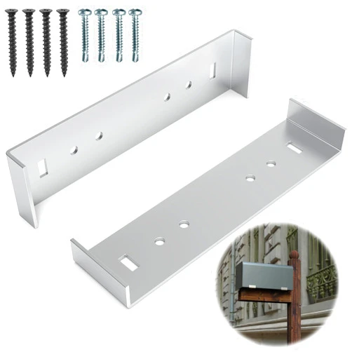 Fixirons Metal Mailbox Mounting Bracket Large for mailboxes with 8” Wide Floor