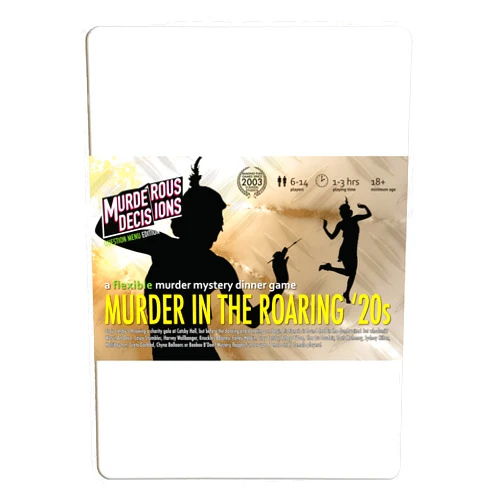 Murderous Decisions Murder in The Roaring 20s 6-14 Player Murder Mystery Dinner Party Game