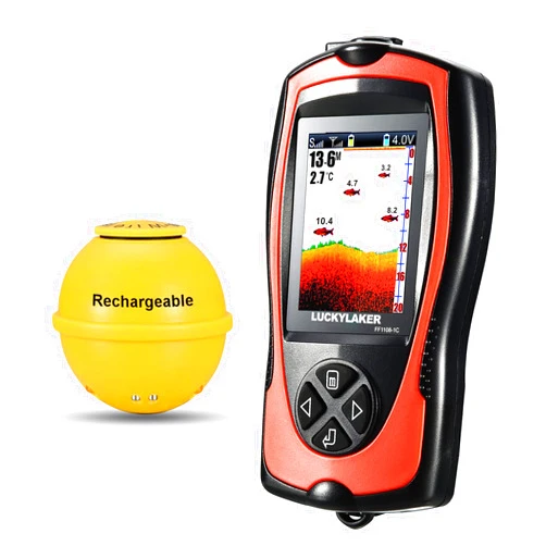 LUCKYLAKER Sonar Kayak Fish Finder Portable Water Handheld Depth Finder Boat Transducer Wireless Fish Finders Sea LCD Screen Fishing