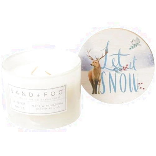 Generic Sand and Fog Scented Candle - Winter White – Additional Scents and Sizes – 100% Cotton Lead-Free Wick - Luxury Air Freshening Jar Candles - Perfect Home Decor – 12oz - Holiday Scents