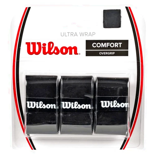 WILSON Sporting Goods Ultra Wrap Tennis Overgrip (3-Pack), Black (WRZ403000)