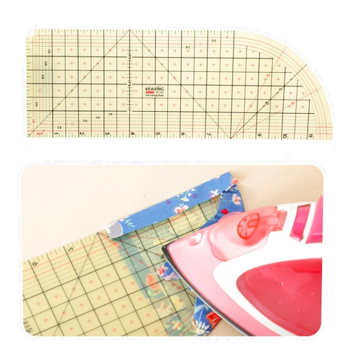 MYLbeter Curved Hot Ruler for Sewing, 12X4 Inch Hot Hem Ruler for Sewing Seam Guide Ruler Sewing Ruler and Guides for Fabric Hemming Tools Press with Dry or Steam