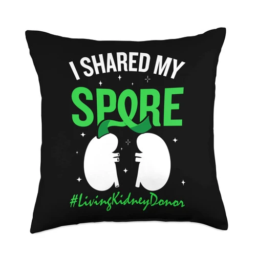 Donor Appreciation Organ Donation Surgery Kidney Kidney Donor Kidney Transplant Survivor Awareness Cancer Throw Pillow